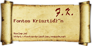 Fontos Krisztián névjegykártya