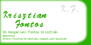 krisztian fontos business card