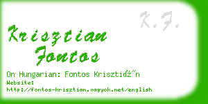 krisztian fontos business card